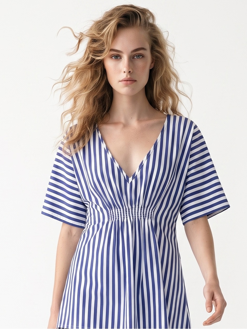 ONIA | Alessandra Striped Swim Coverup Blue White